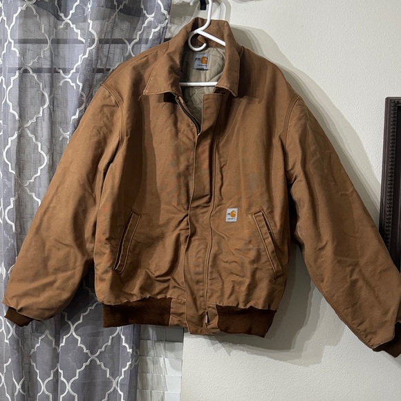 Carhartt Flame Resistant Duck Bomber Jacket size Large - Picture 1 of 10